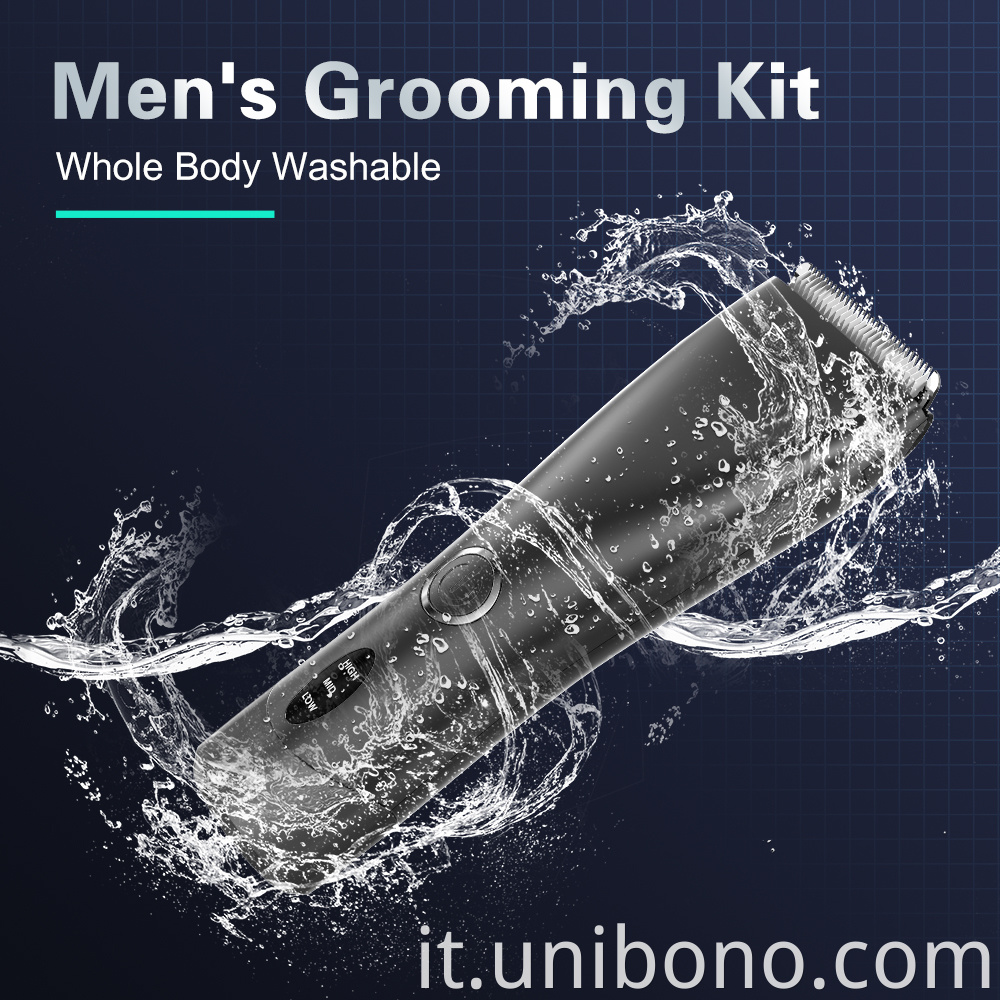 Waterpoof painless rechargeable men's body hair trimmer